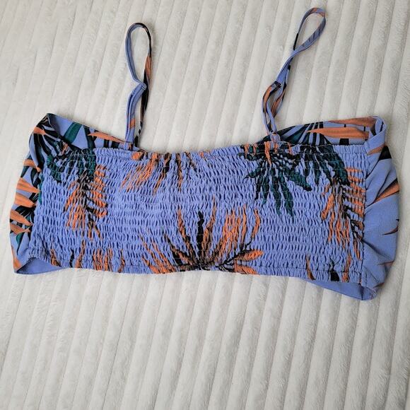 Zaful Forever Young Bikini Top – US Size 10 – Tropical Print – NWT – Ruched Back - Picture 5 of 6